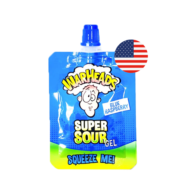 WarHeads Super Sour Gel Blue Raspberry (Framboesa Azul)